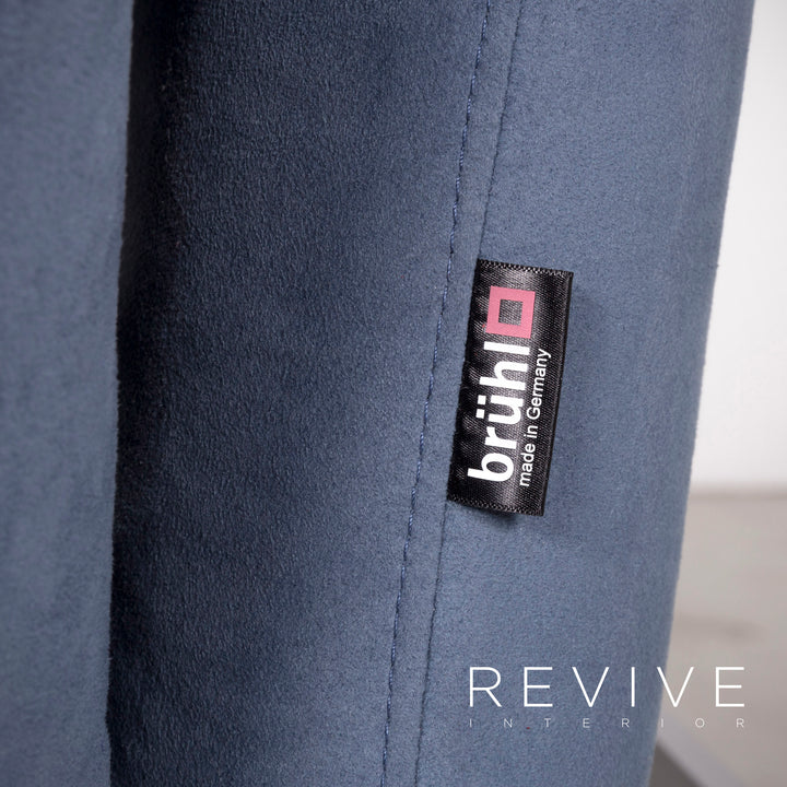 Brühl Roro Designer Stoff Sessel Blau Stuhl Funktion Liege #7980