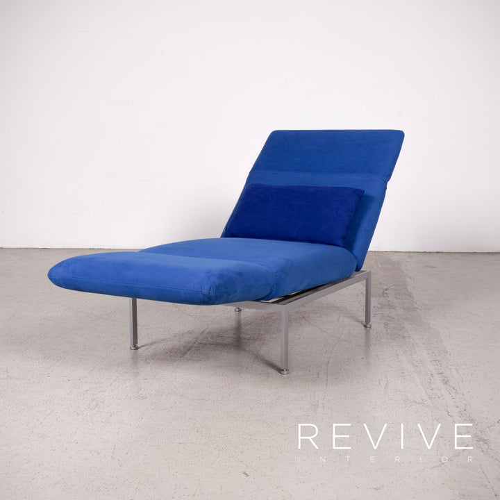 Brühl Roro Designer Stoff Sessel Blau Stuhl Funnktion Liege #7979