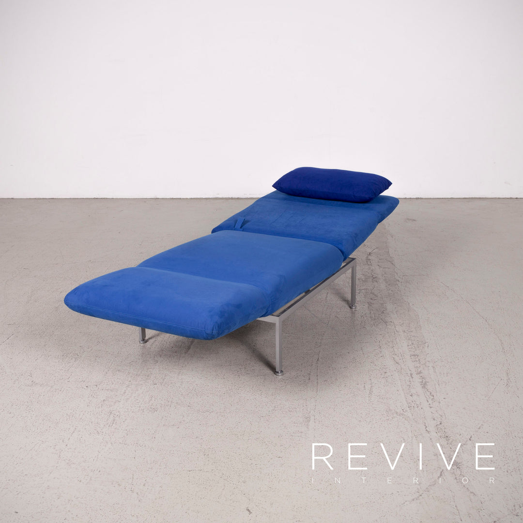 Brühl Roro Designer Stoff Sessel Blau Stuhl Funnktion Liege #7979