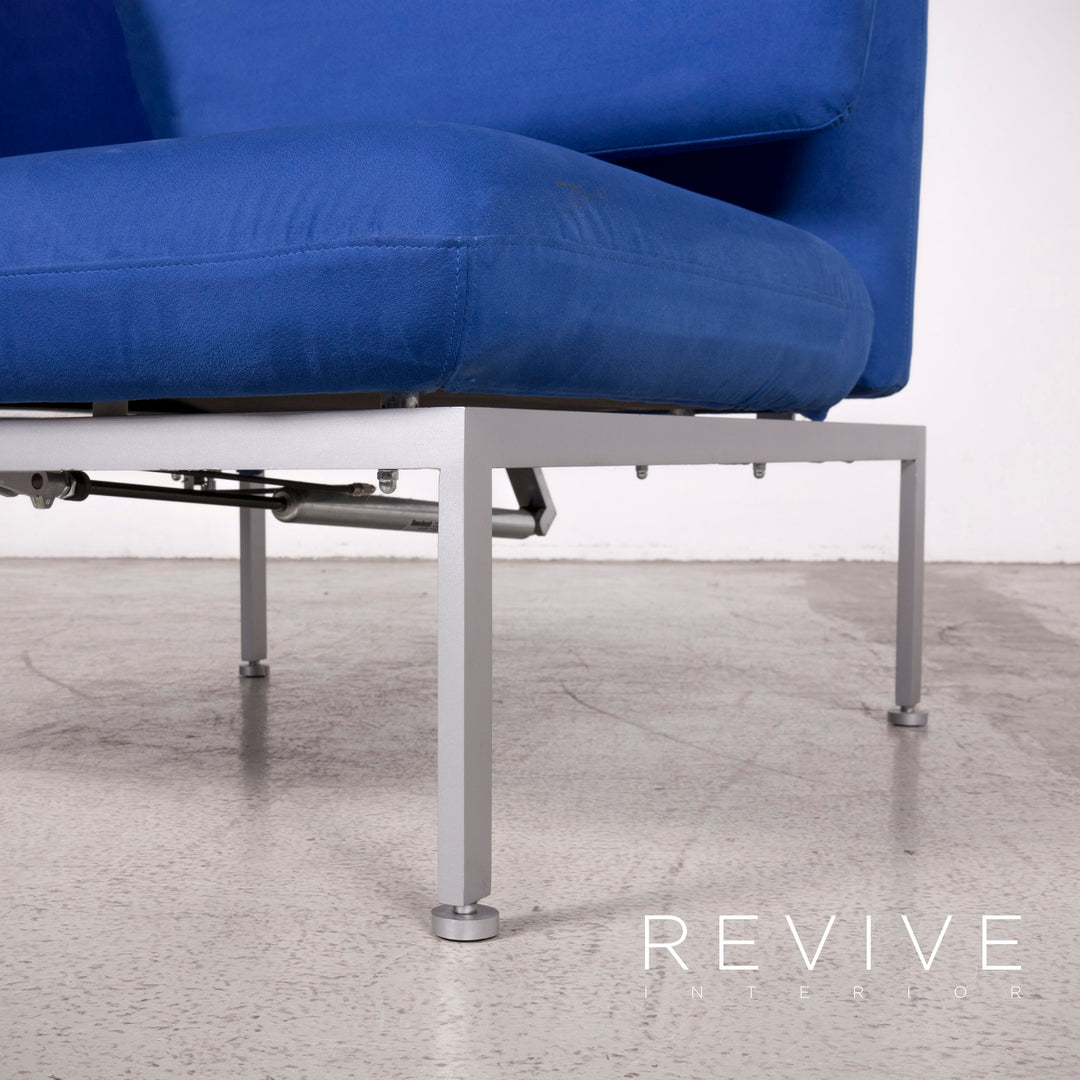 Brühl Roro Designer Stoff Sessel Blau Stuhl Funnktion Liege #7979