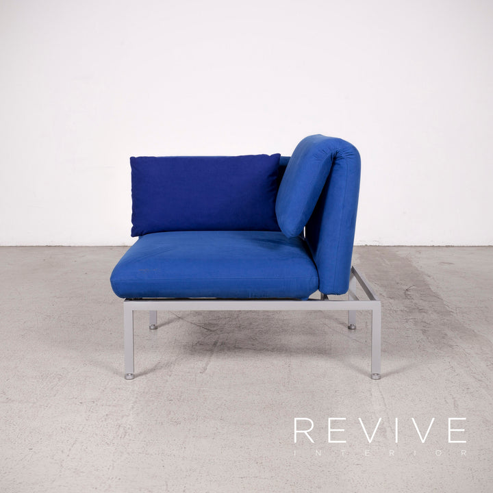 Brühl Roro Designer Stoff Sessel Blau Stuhl Funnktion Liege #7979