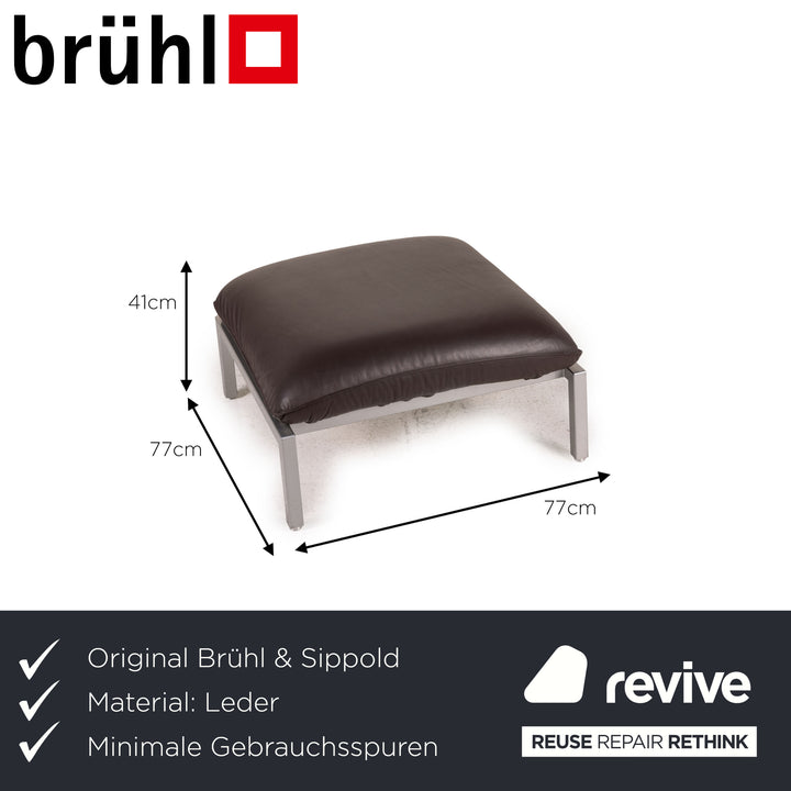 Brühl & Sippold Roro Leder Hocker Braun