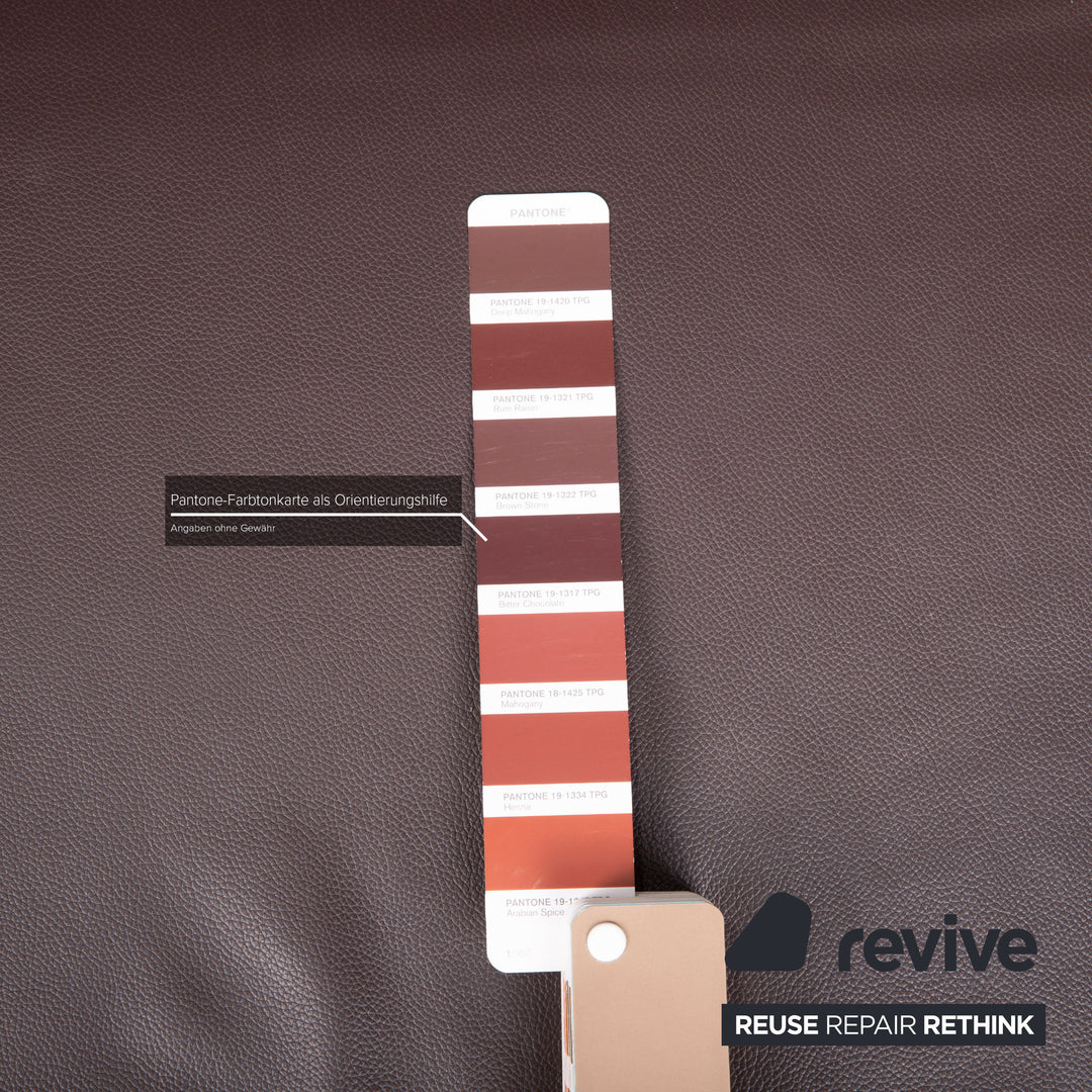 Brühl & Sippold Roro Leder Hocker Braun Metall