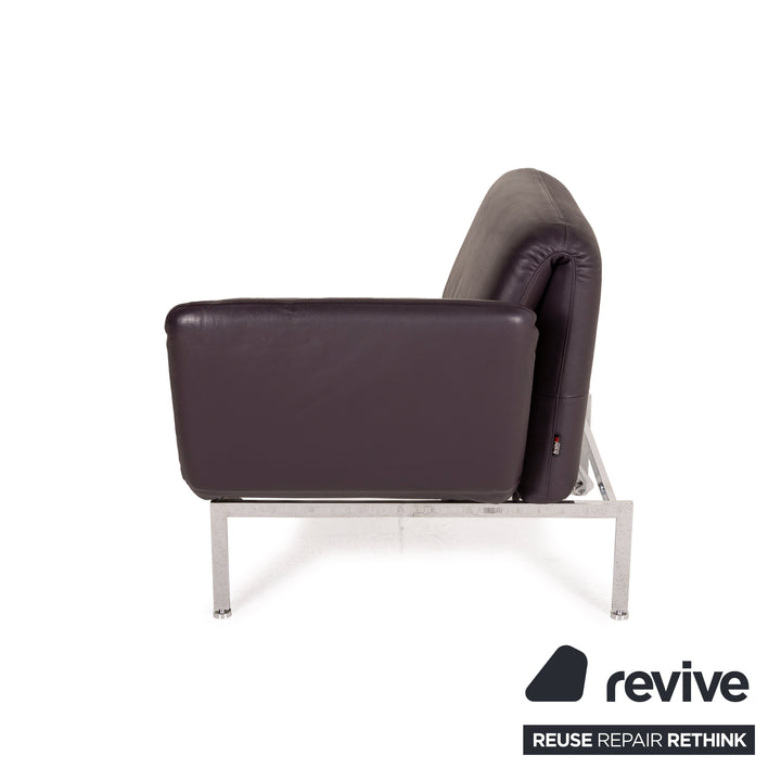 Brühl & Sippold Roro Leder Sessel Aubergine Funktion Liege Relaxfunktion