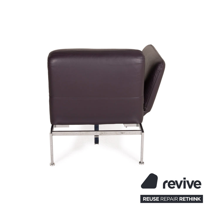 Brühl & Sippold Roro Leder Sessel Aubergine Funktion Liege Relaxfunktion