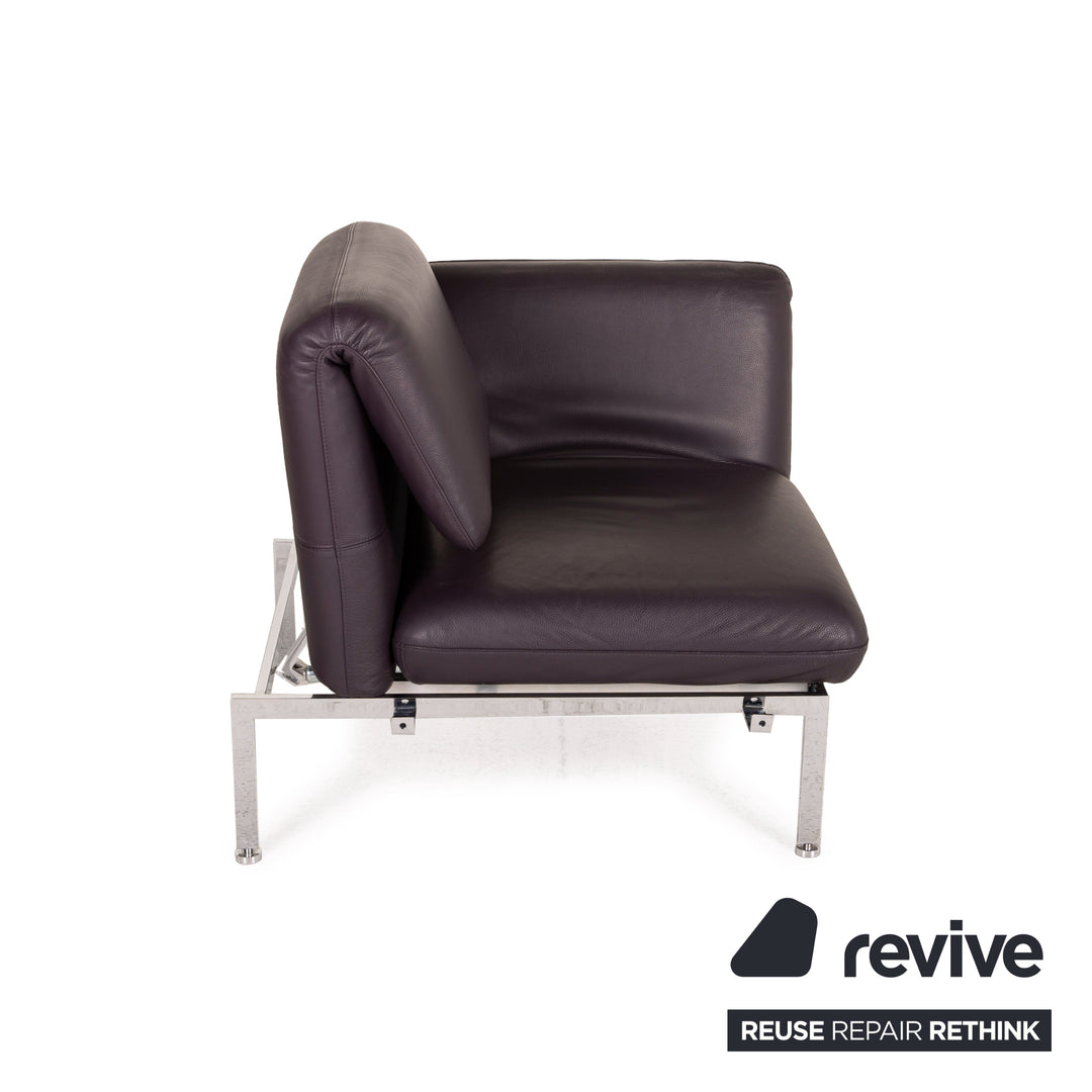 Brühl & Sippold Roro Leder Sessel Aubergine Funktion Liege Relaxfunktion