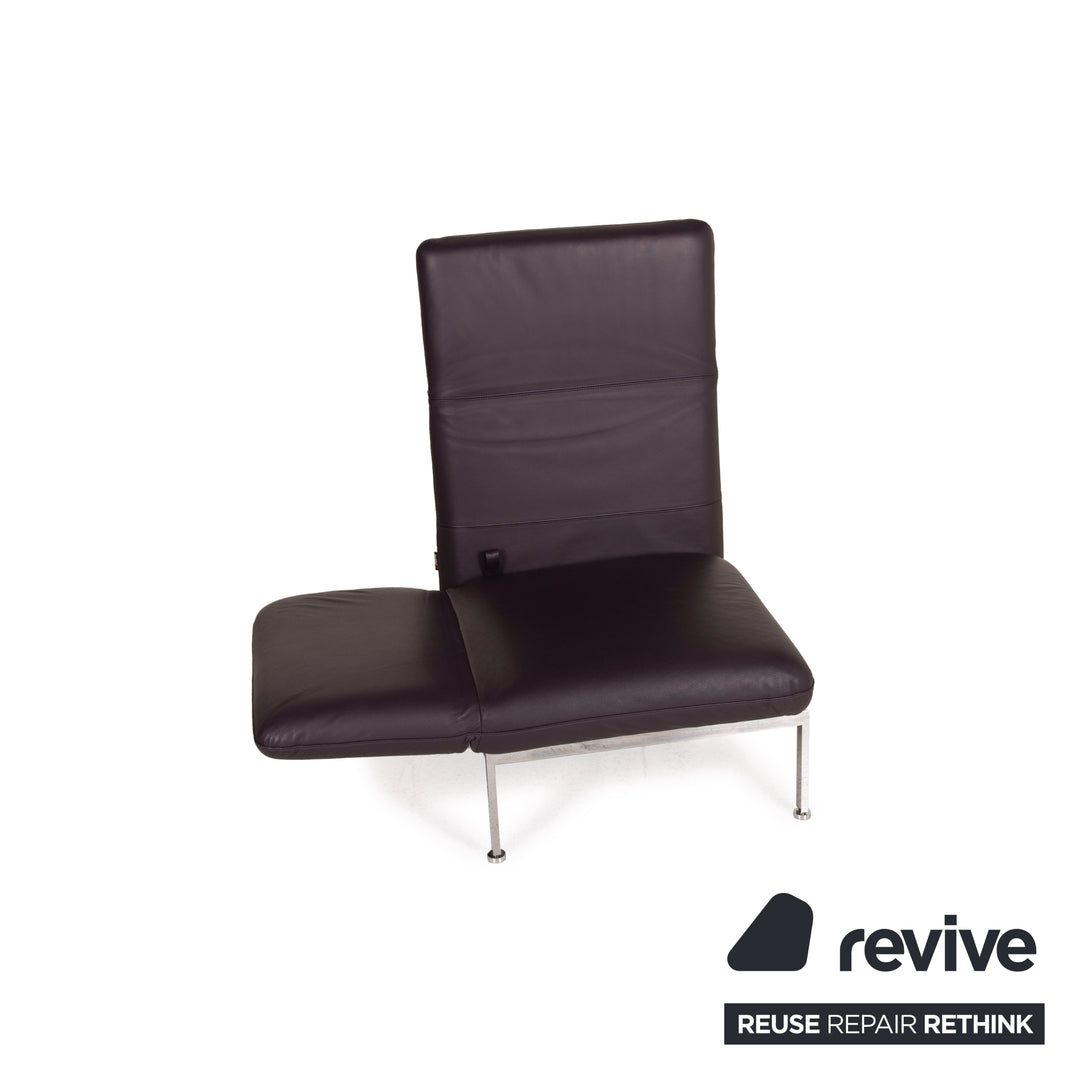 Brühl & Sippold Roro Leder Sessel Aubergine Funktion Liege Relaxfunktion