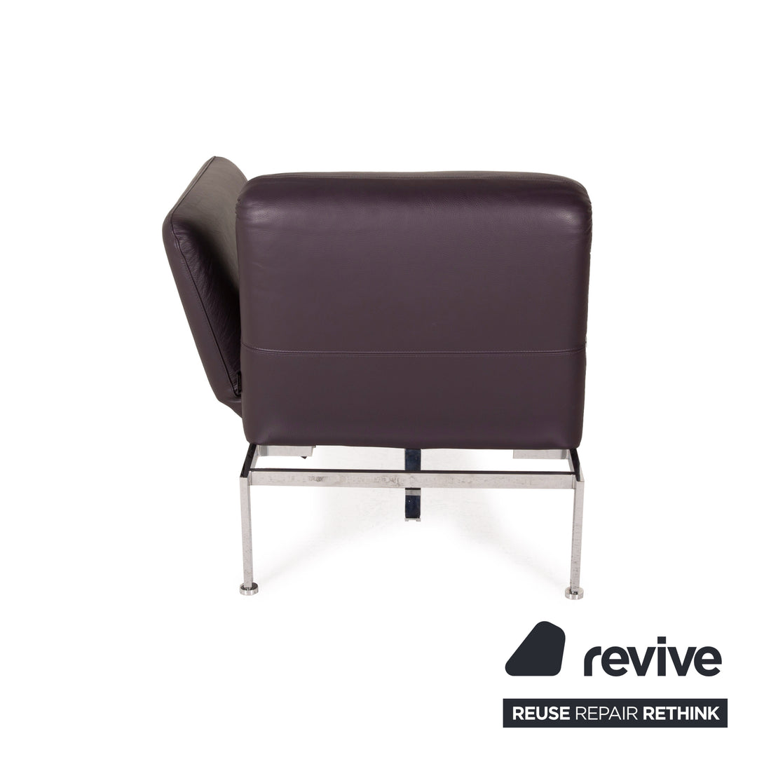 Brühl & Sippold Roro Leder Sessel Aubergine Funktion Liege Relaxfunktion