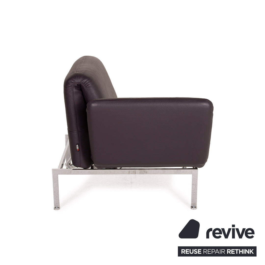 Brühl & Sippold Roro Leder Sessel Aubergine Funktion Liege Relaxfunktion
