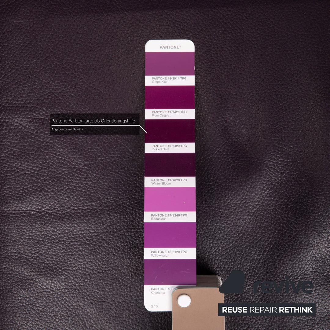 Brühl & Sippold Roro Leder Sessel Aubergine Funktion Liege Relaxfunktion