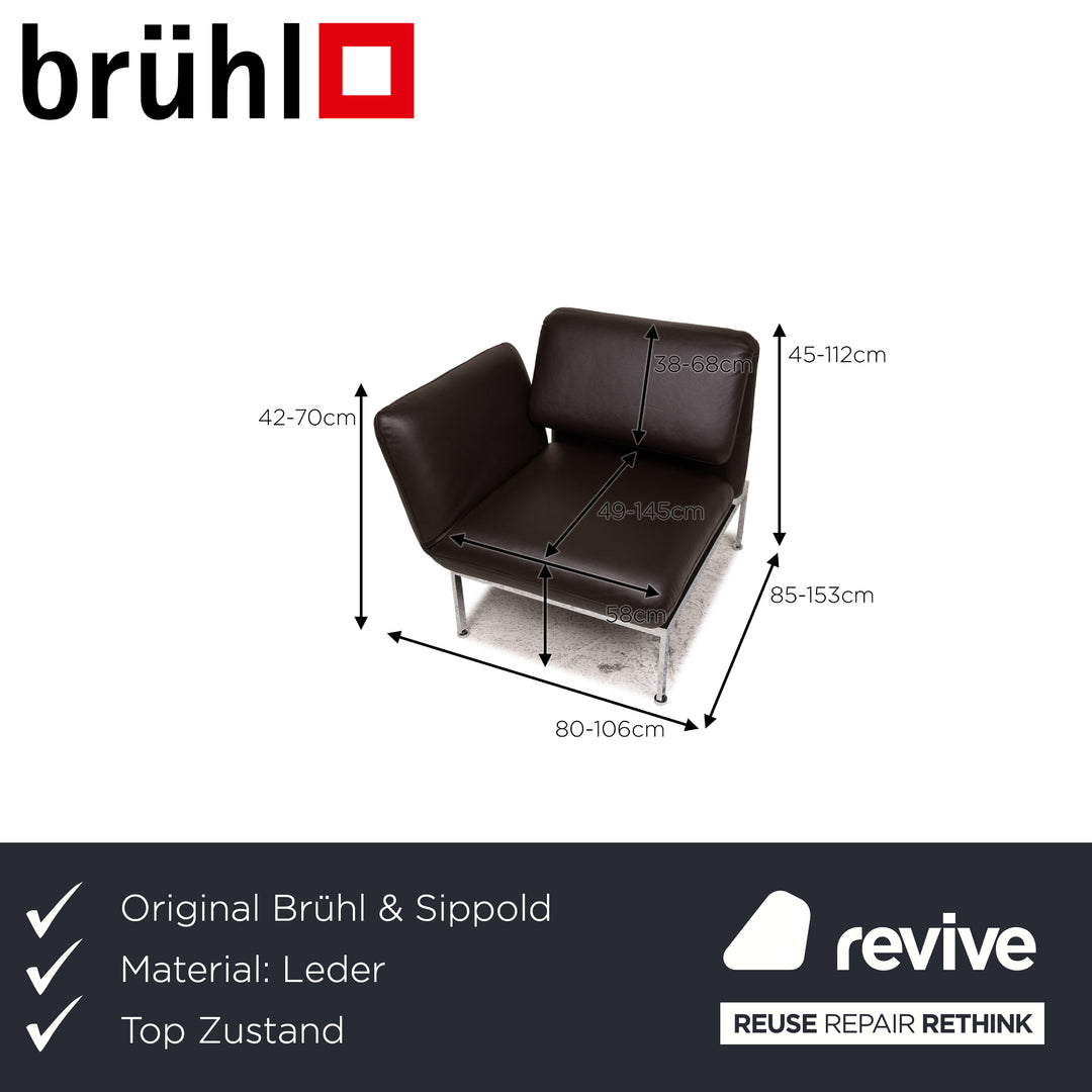 Brühl & Sippold Roro Leder Sessel Braun Funktion