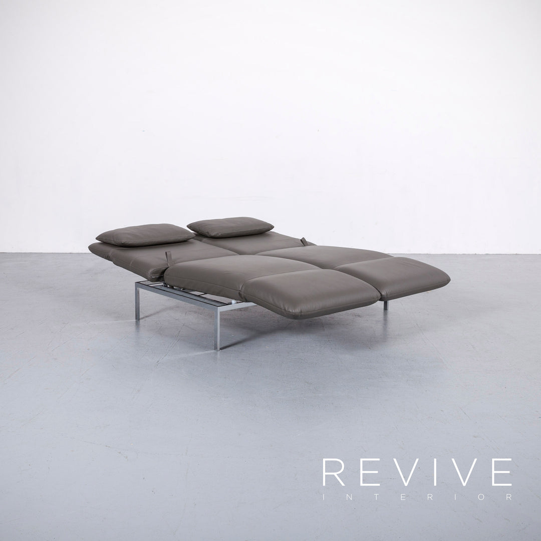 Brühl Roro Leder Sofa Anthrazit Grau Zweisitzer Couch Echtleder Funtkion #6208