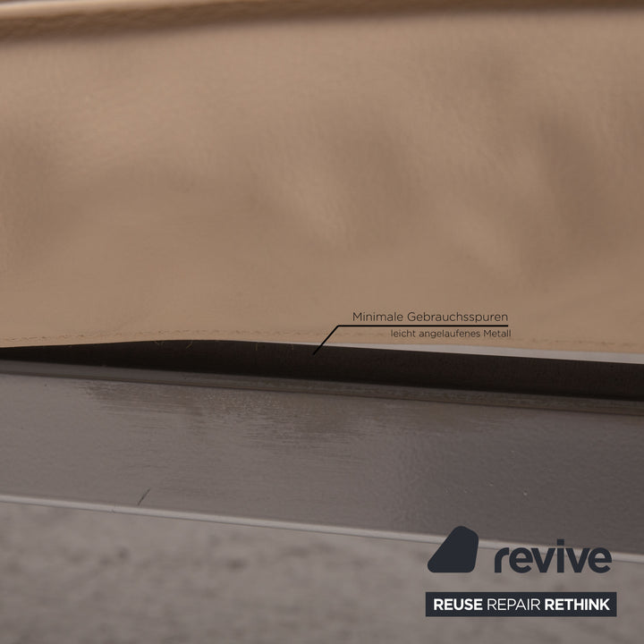 Brühl & Sippold Roro Leder Sofa Beige Funktion Relaxfunktion