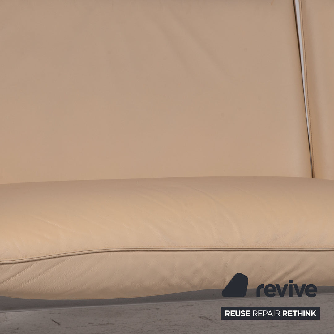 Brühl & Sippold Roro Leder Sofa Beige Funktion Relaxfunktion