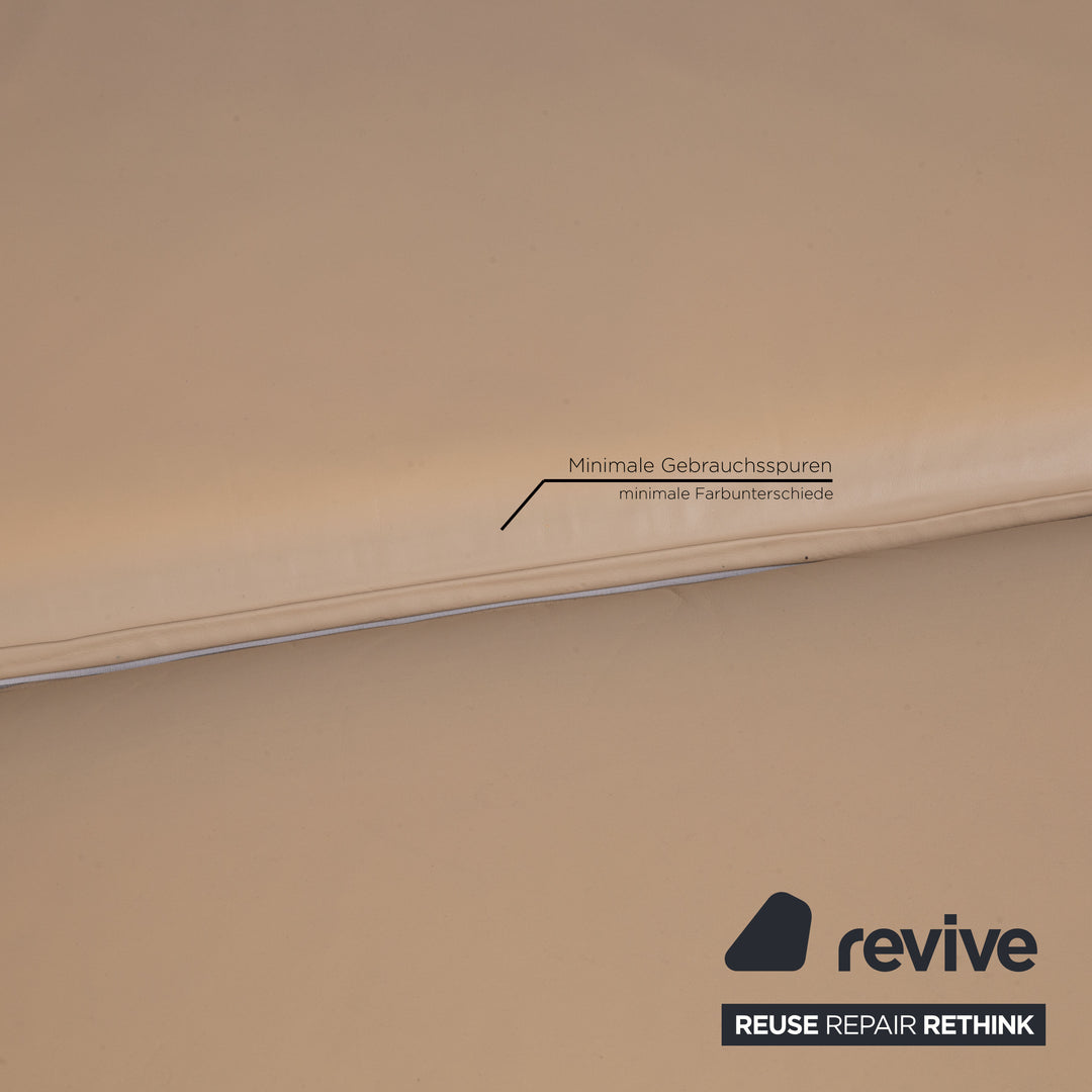 Brühl & Sippold Roro Leder Sofa Beige Funktion Relaxfunktion