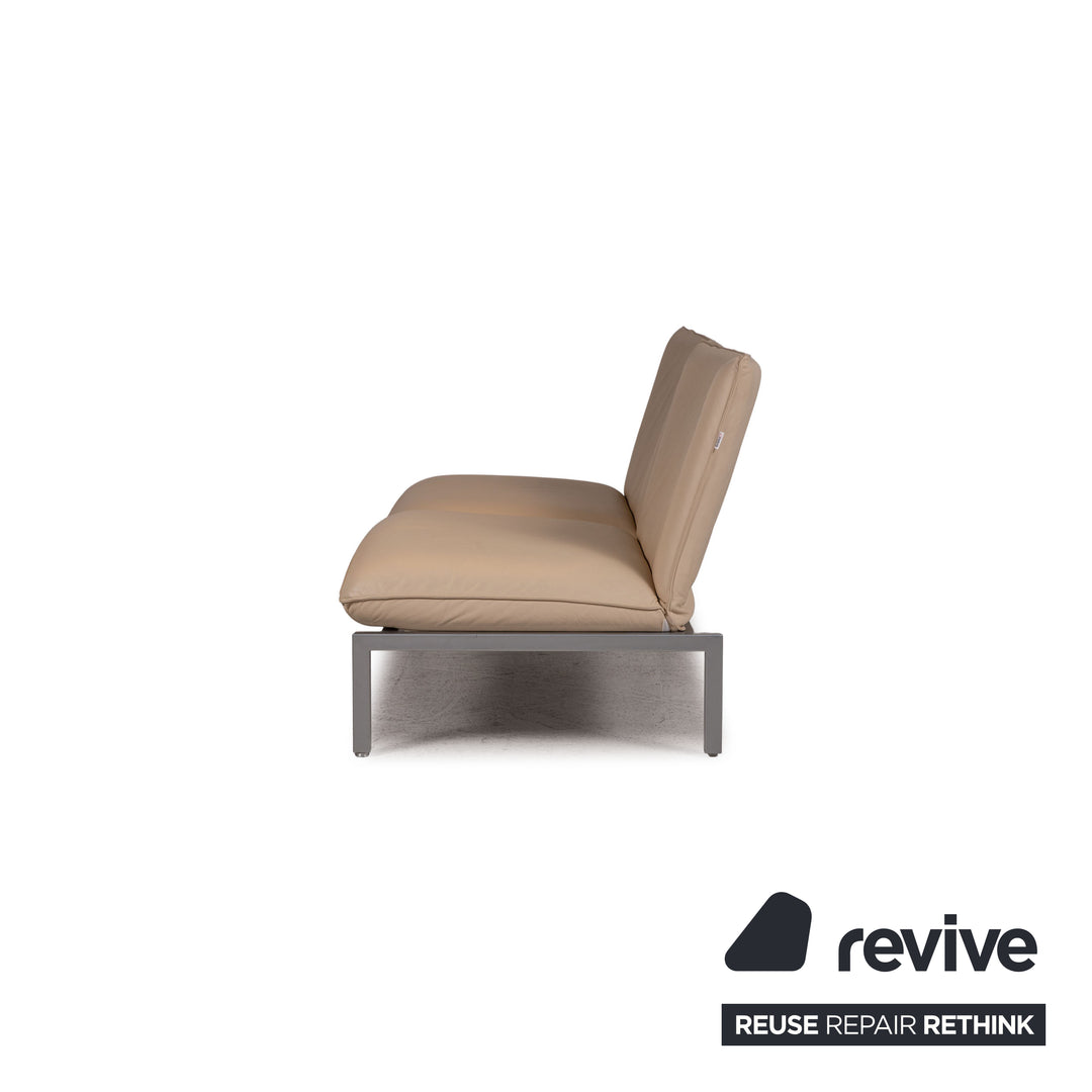 Brühl & Sippold Roro Leder Sofa Beige Funktion Relaxfunktion