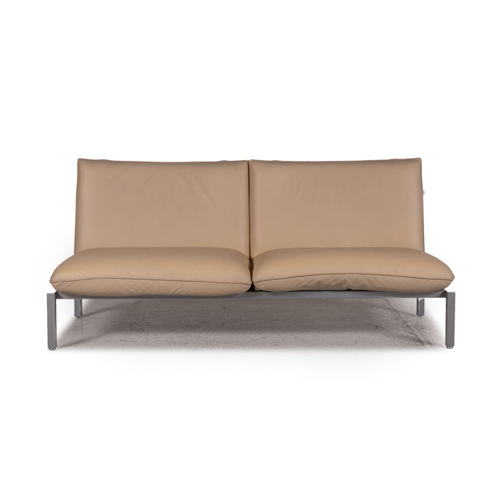 Brühl & Sippold Roro Leder Sofa Beige Funktion Relaxfunktion