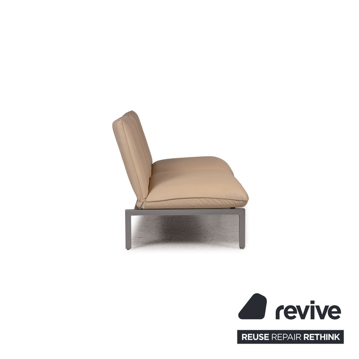 Brühl & Sippold Roro Leder Sofa Beige Funktion Relaxfunktion