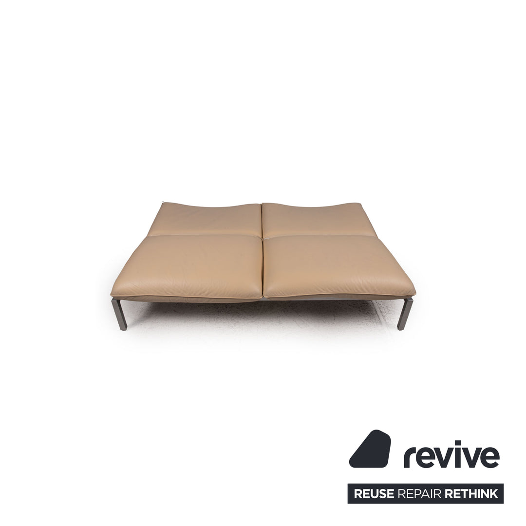 Brühl & Sippold Roro Leder Sofa Beige Funktion Relaxfunktion
