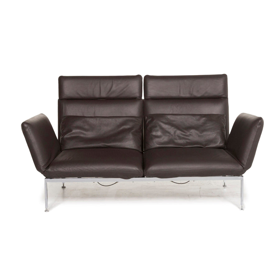Brühl Roro Leder Sofa Braun Dunkelbraun Dreisitzer Funktion Relaxfunktion Couch #12769