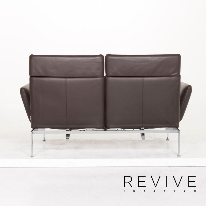 Brühl Roro Leder Sofa Braun Dunkelbraun Dreisitzer Funktion Relaxfunktion Couch #12769