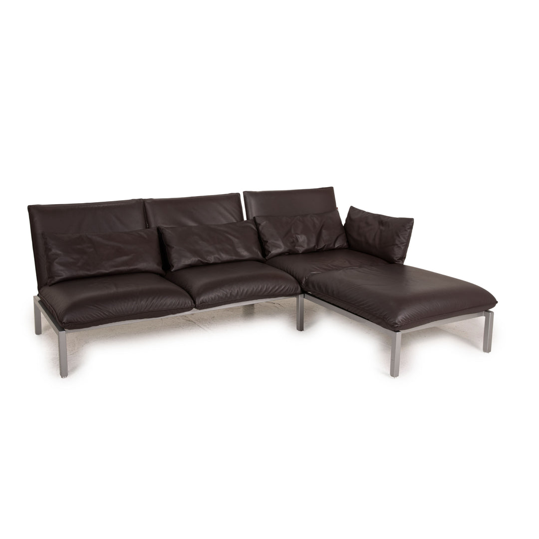Brühl & Sippold Roro Leder Sofa Braun Ecksofa Funktion Couch