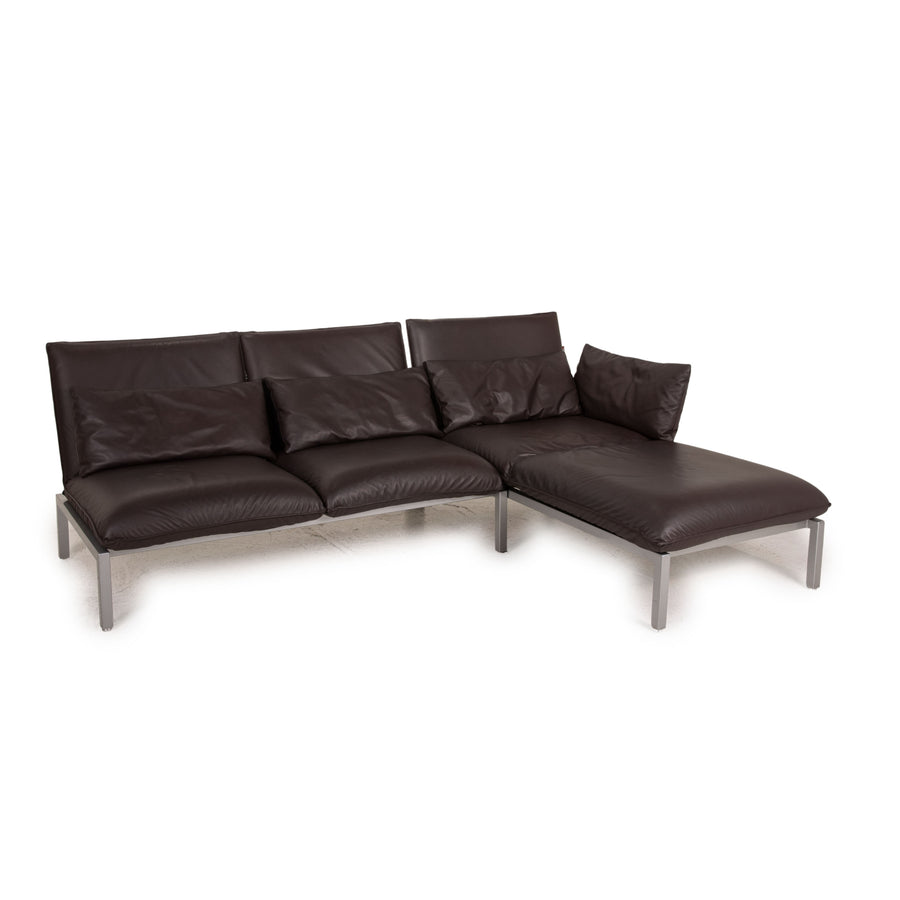 Brühl & Sippold Roro Leder Sofa Braun Ecksofa Funktion Couch