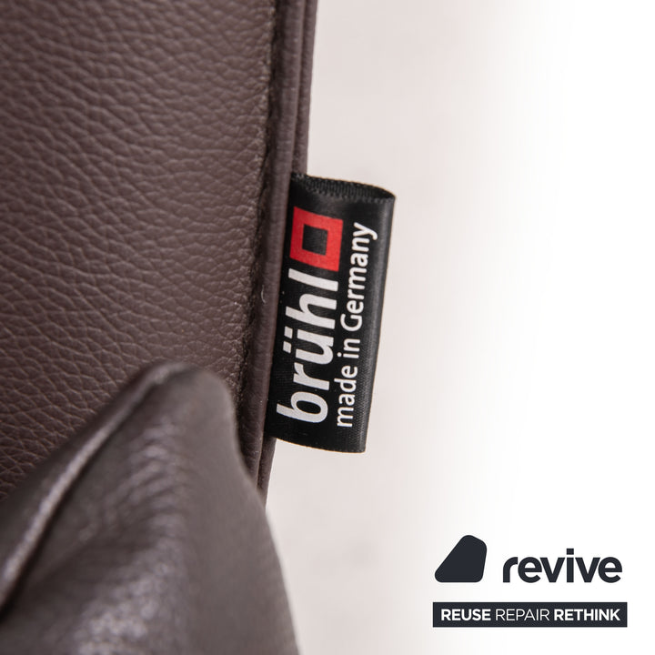 Brühl & Sippold Roro Leder Sofa Braun Ecksofa Funktion Couch