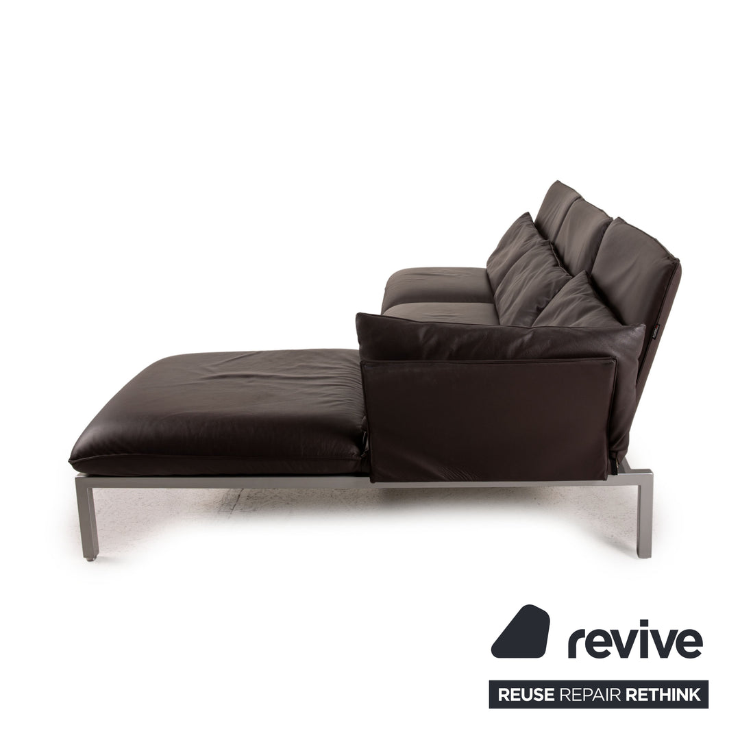 Brühl & Sippold Roro Leder Sofa Braun Ecksofa Funktion Couch