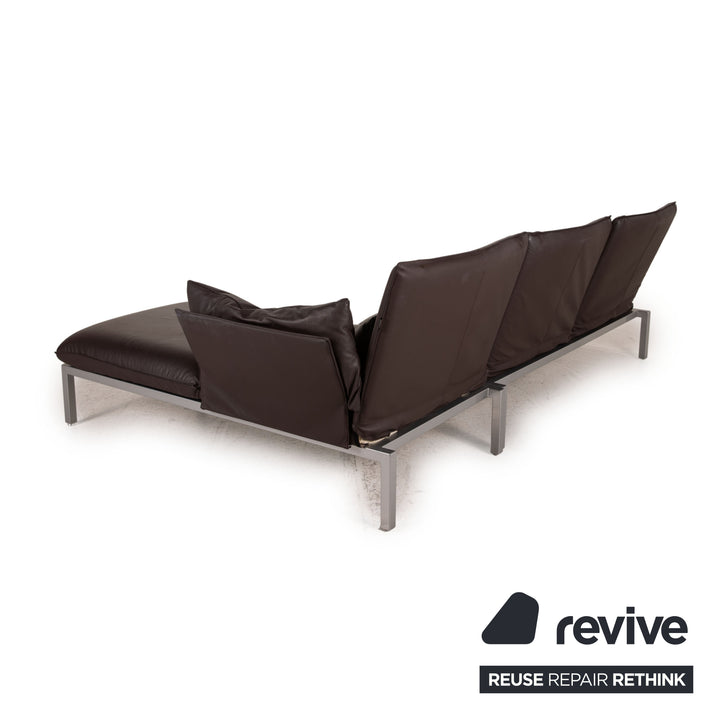 Brühl & Sippold Roro Leder Sofa Braun Ecksofa Funktion Couch