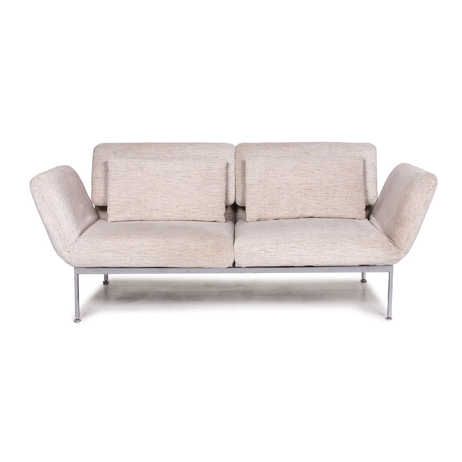 Brühl & Sippold Roro Leder Sofa Creme Schlafsofa Schlaffunktion Funktion Relaxfunktion Couch #13606