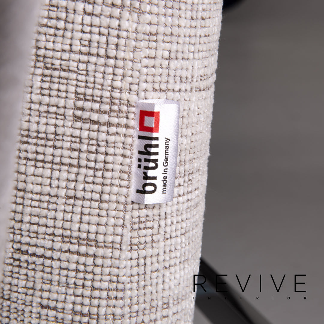 Brühl & Sippold Roro Leder Sofa Creme Schlafsofa Schlaffunktion Funktion Relaxfunktion Couch #13606