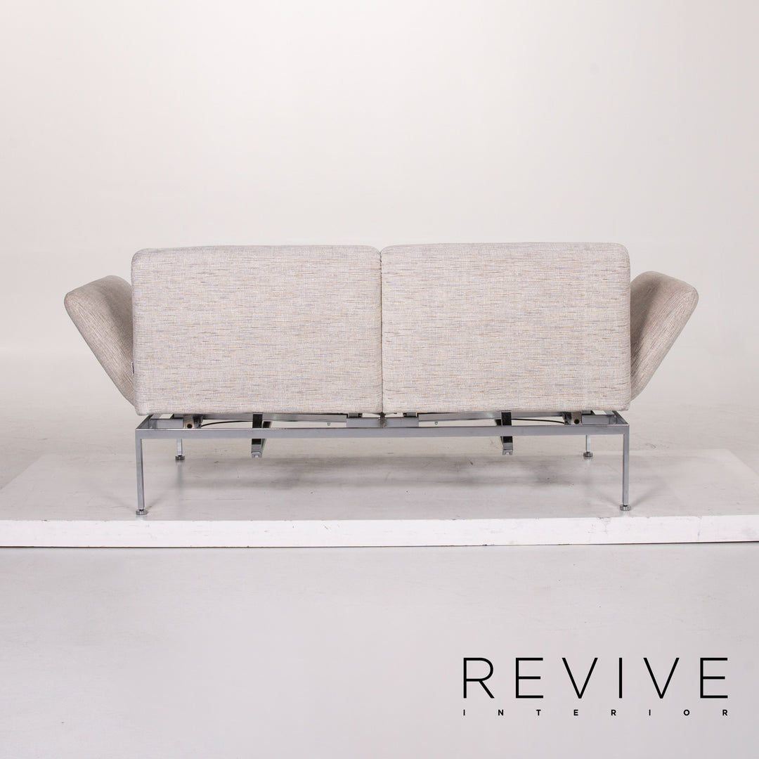 Brühl & Sippold Roro Leder Sofa Creme Schlafsofa Schlaffunktion Funktion Relaxfunktion Couch #13606