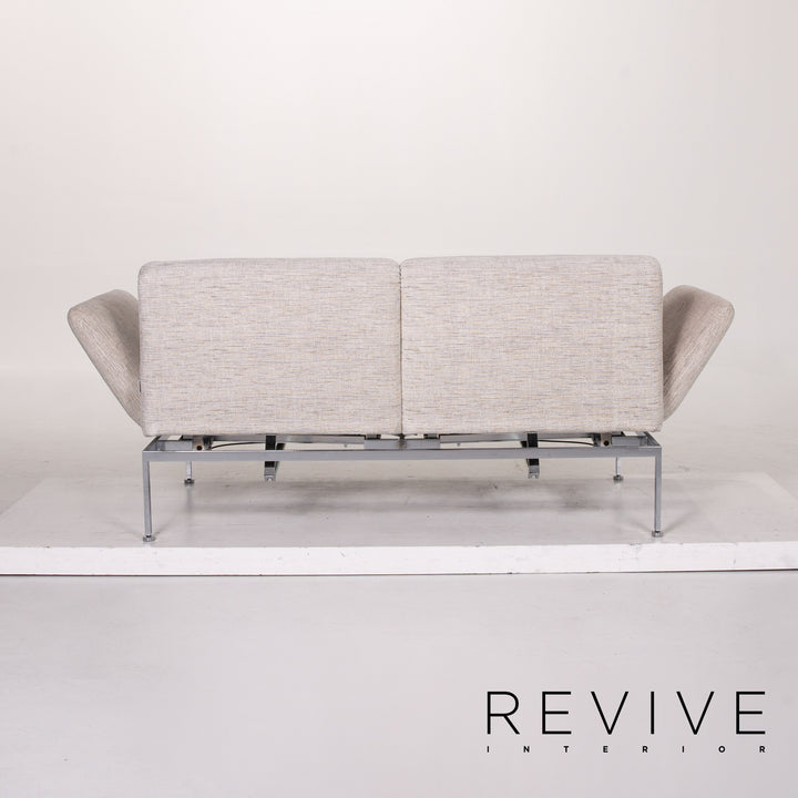 Brühl & Sippold Roro Leder Sofa Creme Schlafsofa Schlaffunktion Funktion Relaxfunktion Couch #13606