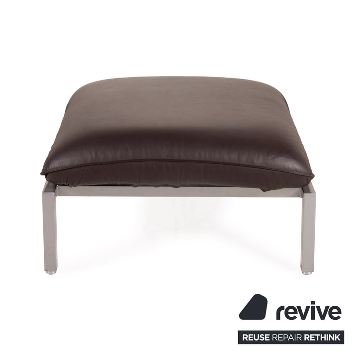 Brühl & Sippold Roro Leder Sofa Garnitur Braun Ecksofa Funktion 1xCouch 2xHocker