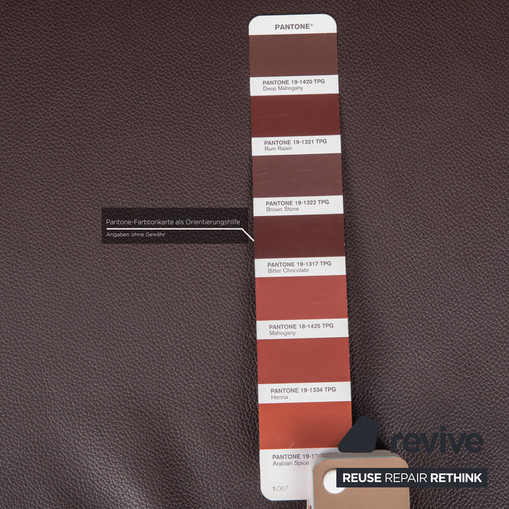 Brühl & Sippold Roro Leder Sofa Garnitur Braun Ecksofa Funktion 1xCouch 2xHocker