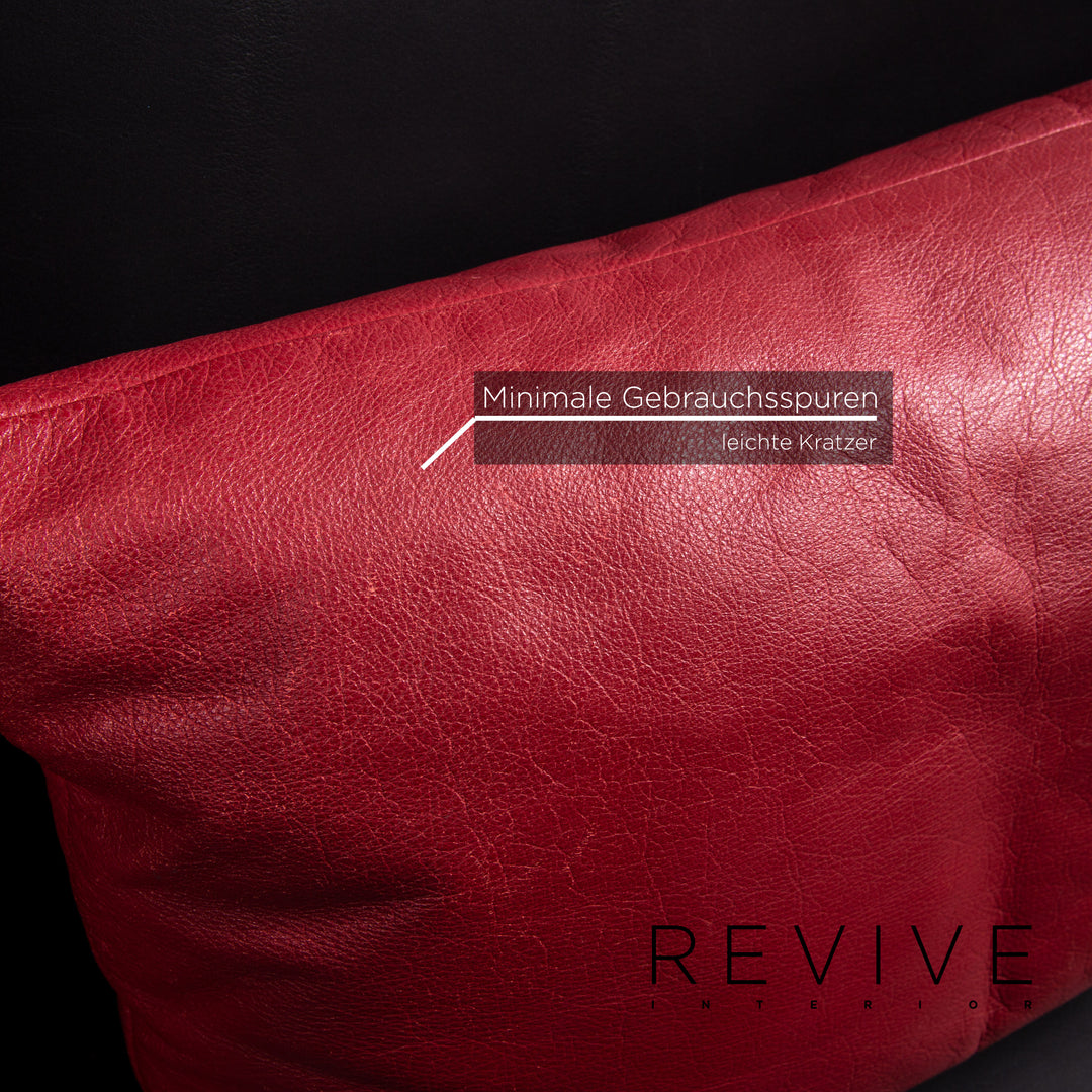 Brühl & Sippold Roro Leder Sofa Garnitur Schwarz 2x Zweisitzer Funktion Relaxfunktion Couch #15070