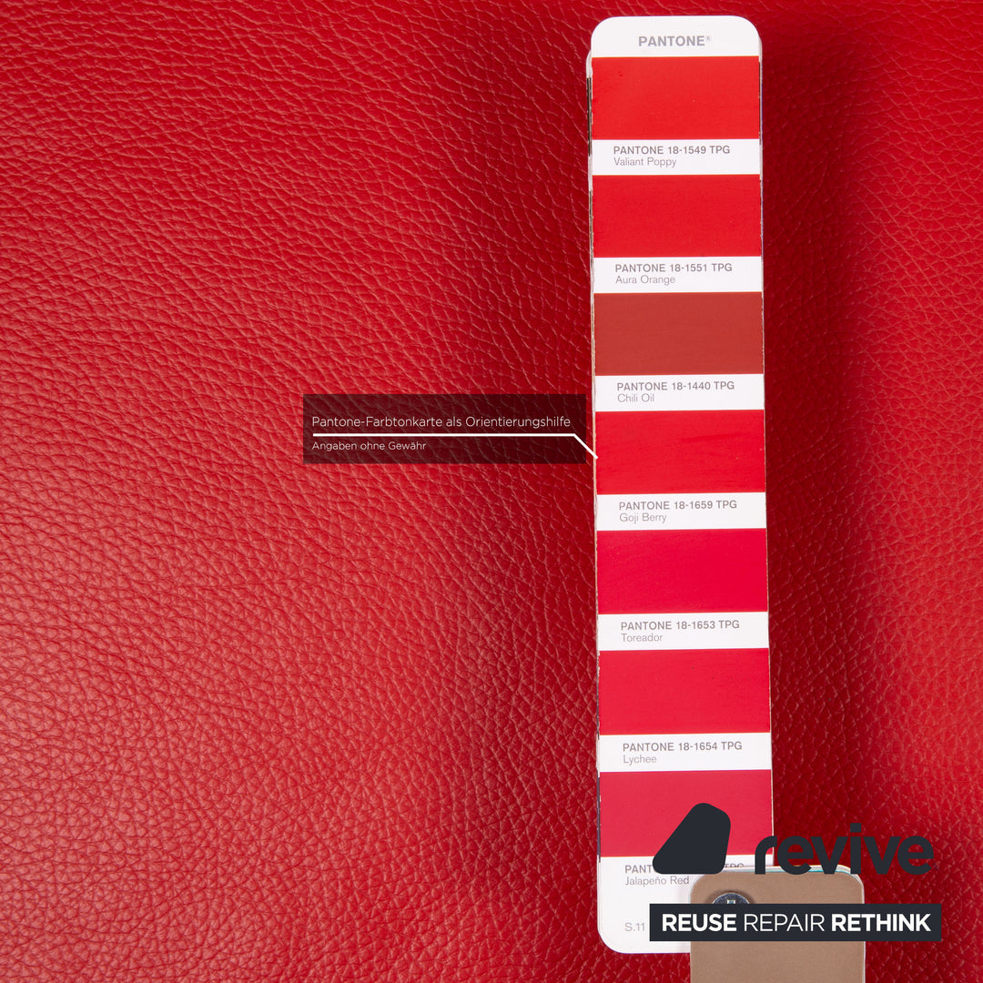 Brühl & Sippold Roro Leder Sofa Rot Zweisitzer Funktion Relaxfunktion Schlaffunktion Schlafsofa