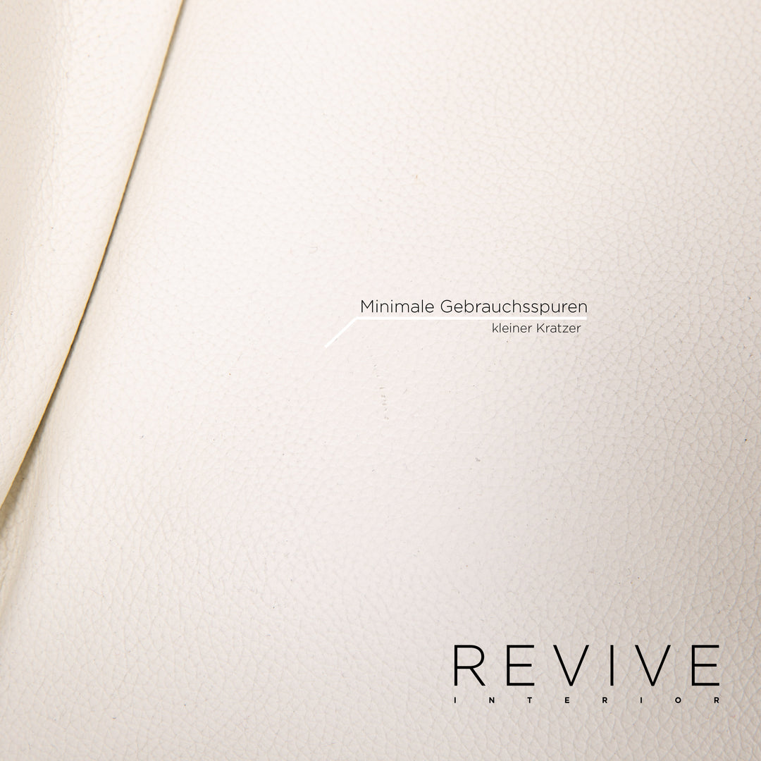 Brühl & Sippold Roro Leder Sofa Weiß Zweisitzer Funktion Schlaffunktion Schlafsofa Couch #13889