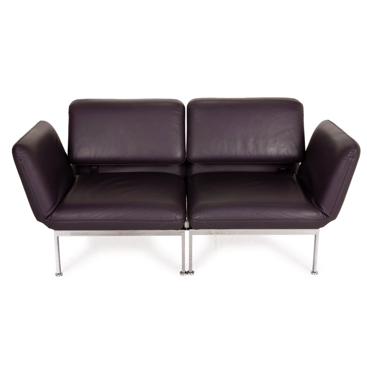 Brühl & Sippold Roro Leder Zweisitzer Aubergine Funktion Sofa Liege Relaxfunktion 2x Sessel