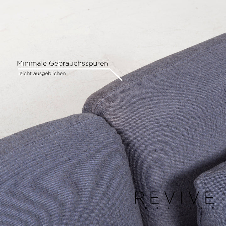 Brühl & Sippold Roro Stoff Schlafsofa Blau Zweisitzer Sofa Funktion Relaxfunktion Schlaffunktion #13073