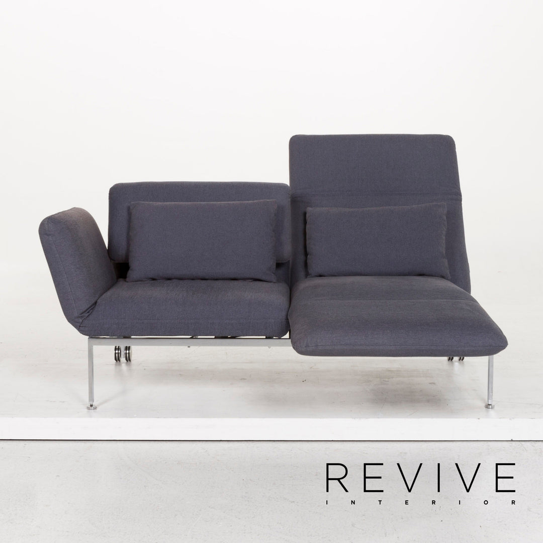 Brühl & Sippold Roro Stoff Schlafsofa Blau Zweisitzer Sofa Funktion Relaxfunktion Schlaffunktion #13073