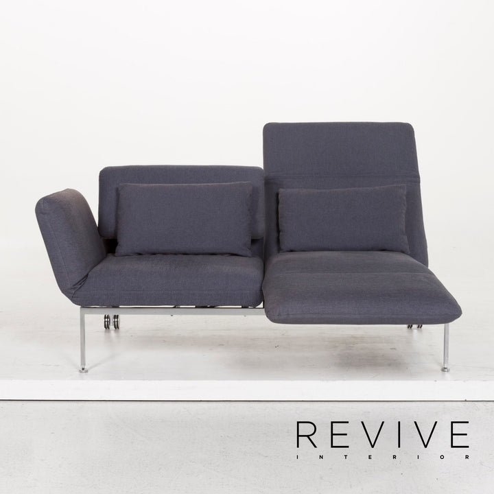 Brühl & Sippold Roro Stoff Schlafsofa Blau Zweisitzer Sofa Funktion Relaxfunktion Schlaffunktion #13073