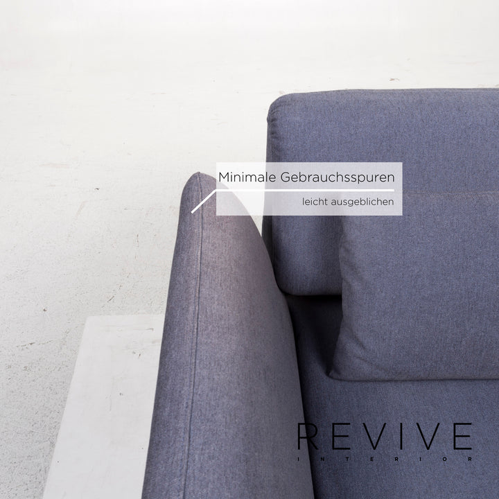 Brühl & Sippold Roro Stoff Schlafsofa Blau Zweisitzer Sofa Funktion Relaxfunktion Schlaffunktion #13073