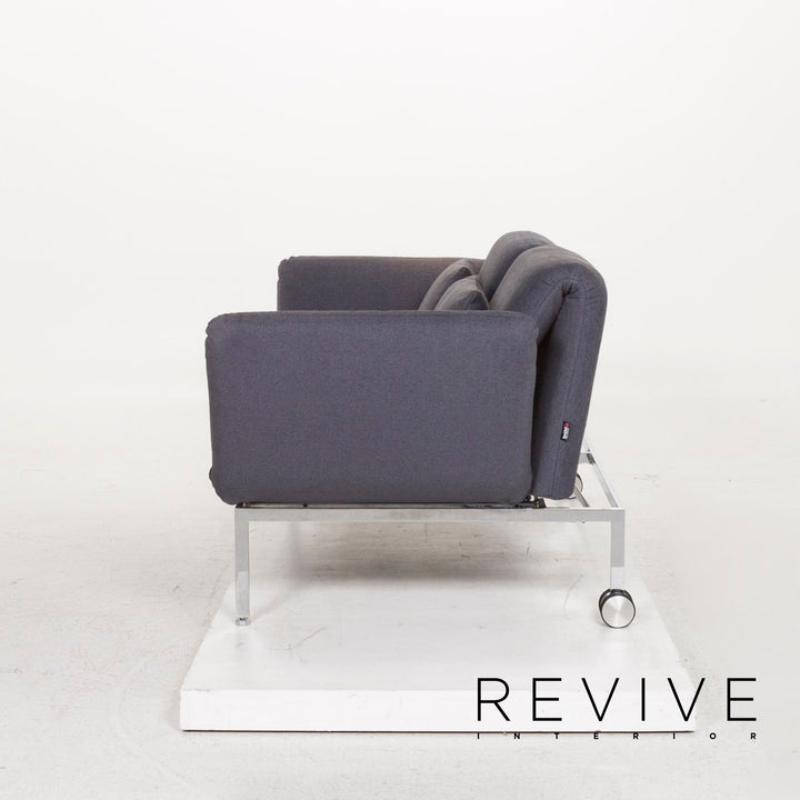 Brühl & Sippold Roro Stoff Schlafsofa Blau Zweisitzer Sofa Funktion Relaxfunktion Schlaffunktion #13073