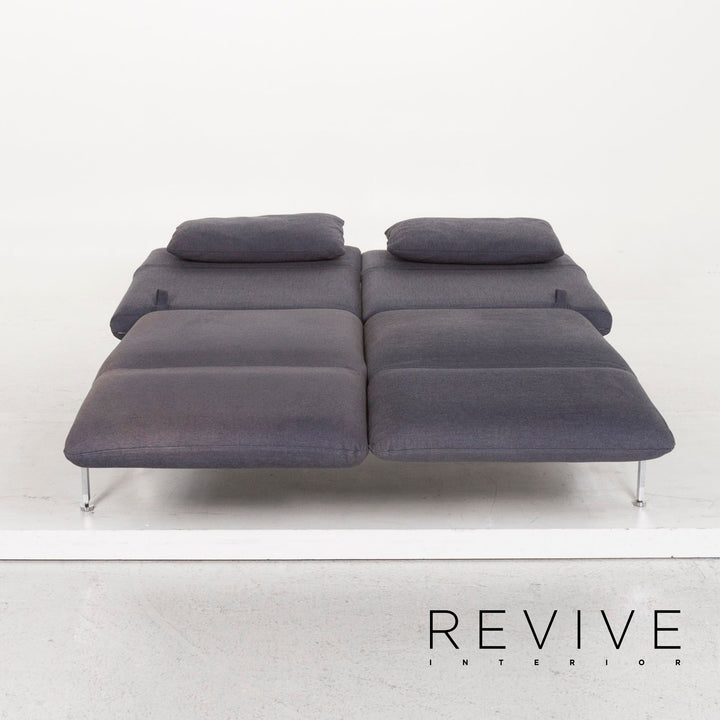 Brühl & Sippold Roro Stoff Schlafsofa Blau Zweisitzer Sofa Funktion Relaxfunktion Schlaffunktion #13073