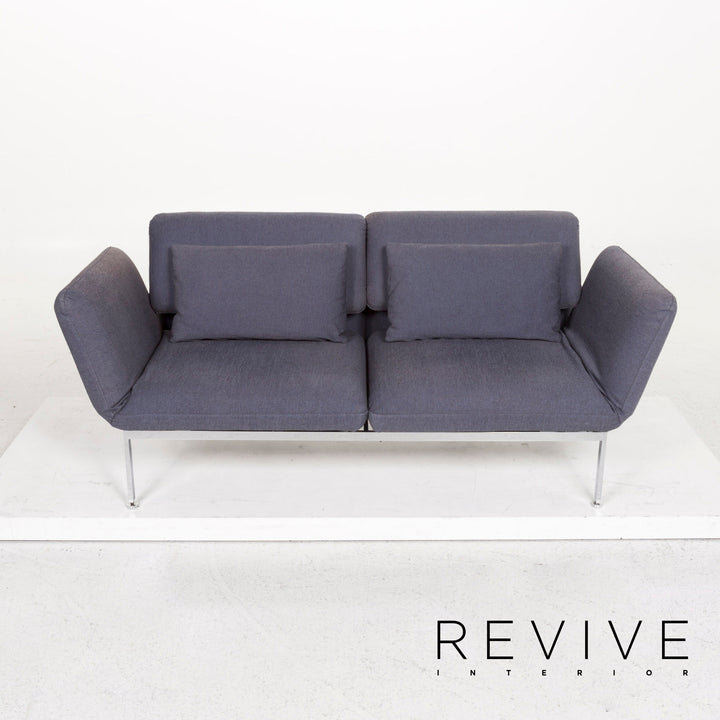 Brühl & Sippold Roro Stoff Schlafsofa Blau Zweisitzer Sofa Funktion Relaxfunktion Schlaffunktion #13073