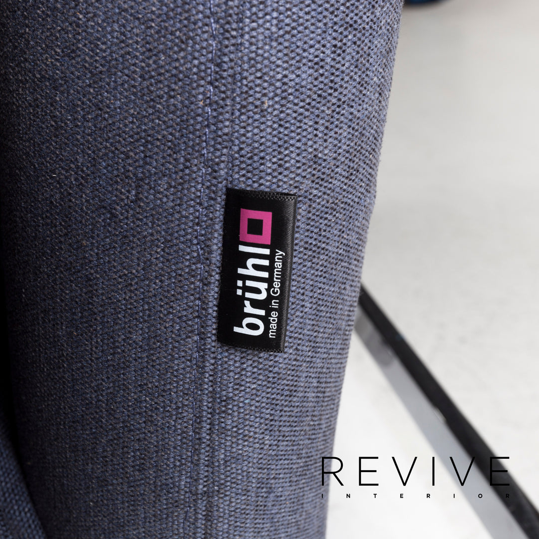 Brühl & Sippold Roro Stoff Schlafsofa Blau Zweisitzer Sofa Funktion Relaxfunktion Schlaffunktion #13073