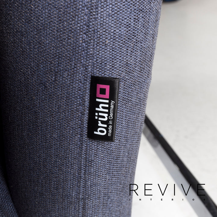 Brühl & Sippold Roro Stoff Schlafsofa Blau Zweisitzer Sofa Funktion Relaxfunktion Schlaffunktion #13073