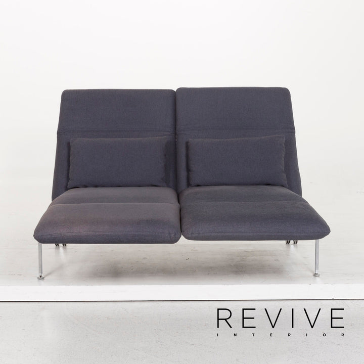 Brühl & Sippold Roro Stoff Schlafsofa Blau Zweisitzer Sofa Funktion Relaxfunktion Schlaffunktion #13073
